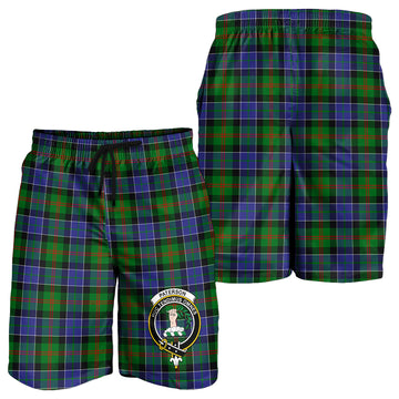 Paterson Tartan Mens Shorts with Family Crest