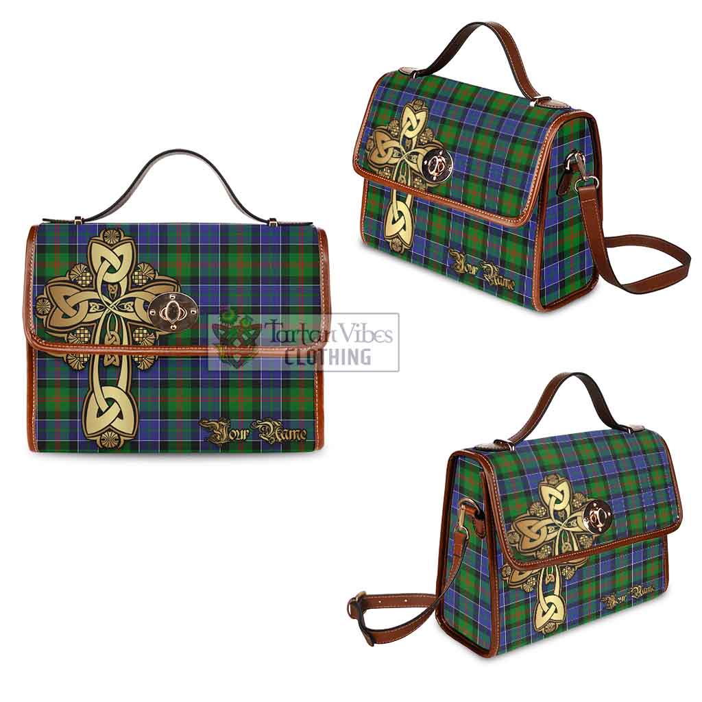 Tartan Vibes Clothing Paterson Tartan Waterproof Canvas Bag Golden Thistle Celtic Cross Style