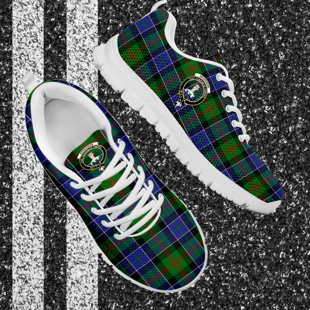 Paterson Tartan Sneakers with Family Crest - Tartan Vibes Clothing