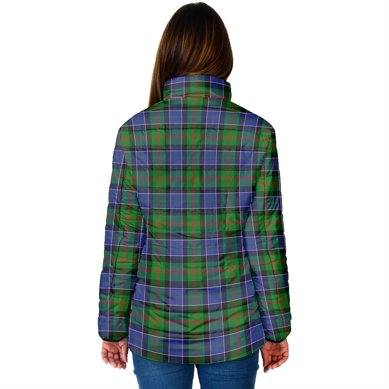 Paterson Tartan Padded Jacket with Family Crest - Tartanvibesclothing