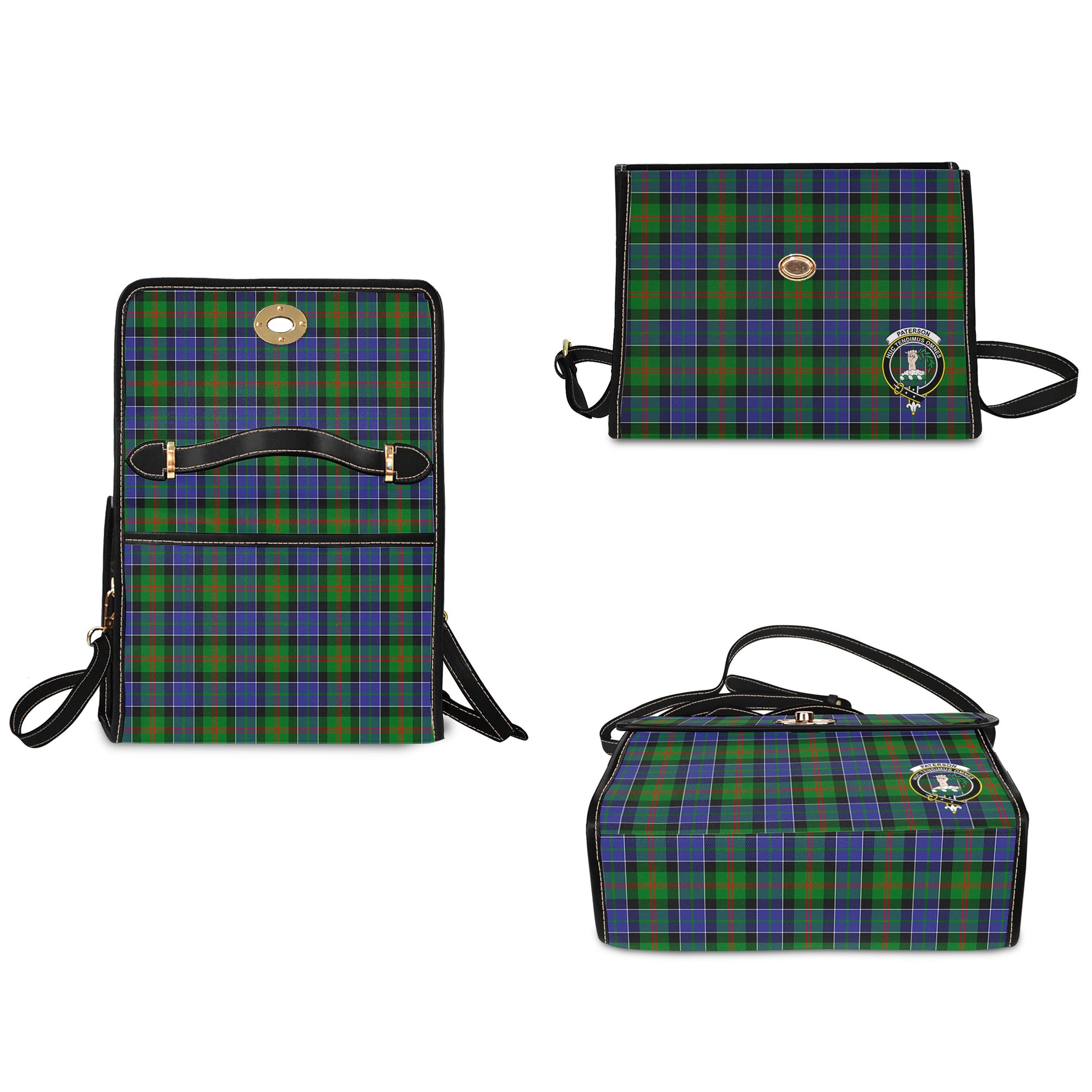 paterson-tartan-leather-strap-waterproof-canvas-bag-with-family-crest