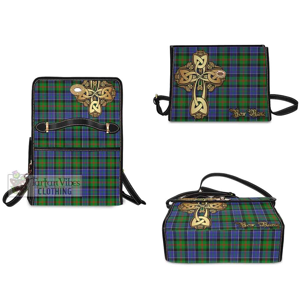 Tartan Vibes Clothing Paterson Tartan Waterproof Canvas Bag Golden Thistle Celtic Cross Style