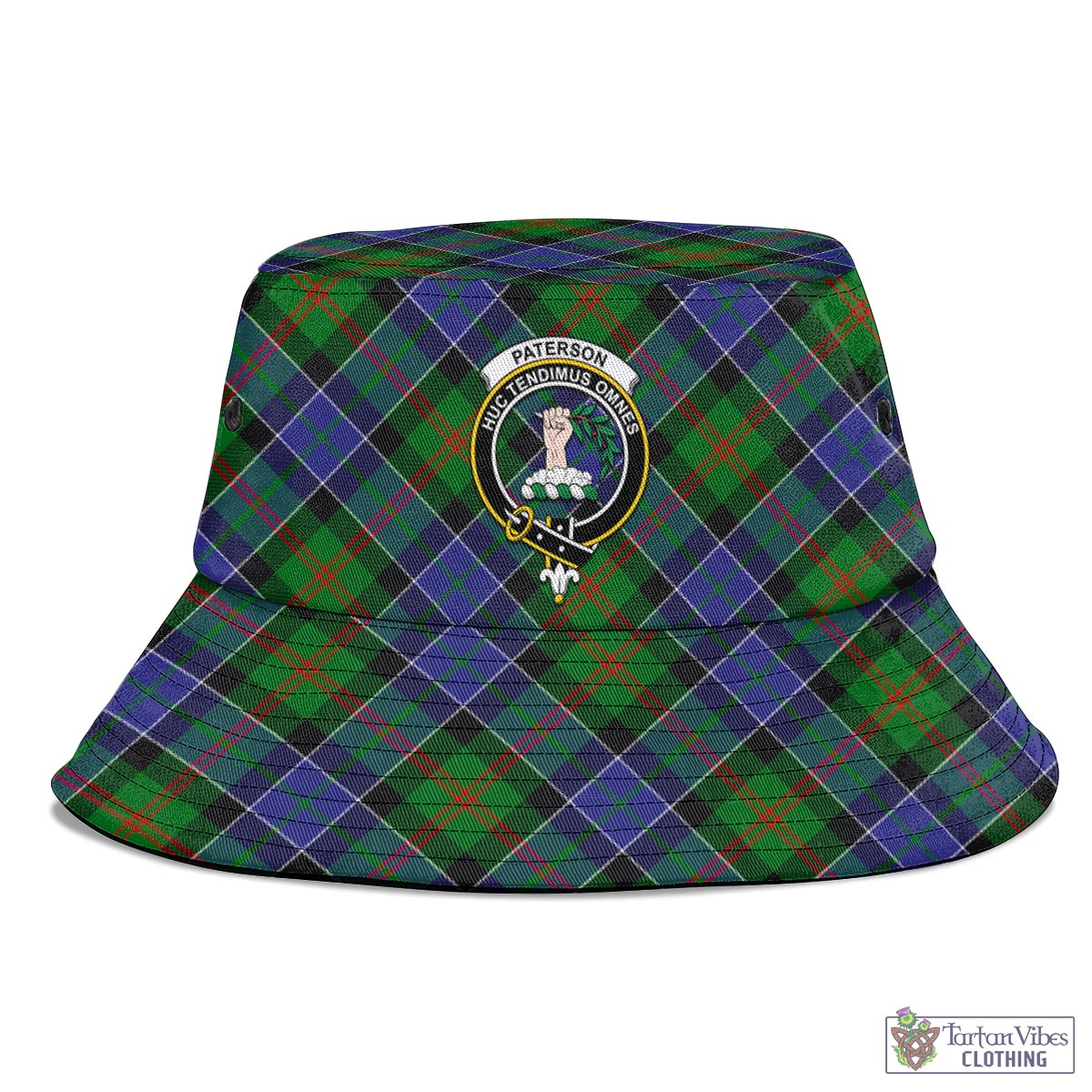 Tartan Vibes Clothing Paterson Tartan Bucket Hat with Family Crest