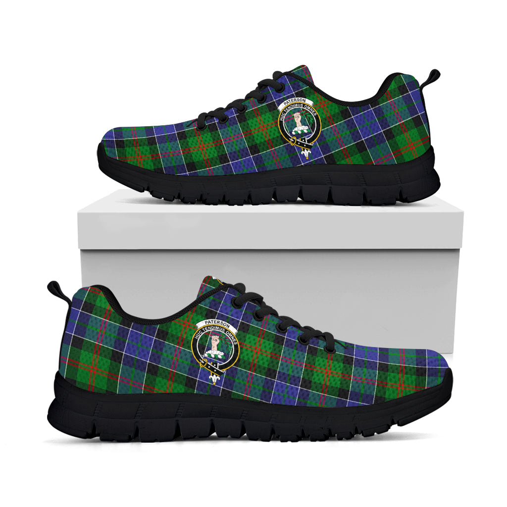 Paterson Tartan Sneakers with Family Crest - Tartan Vibes Clothing