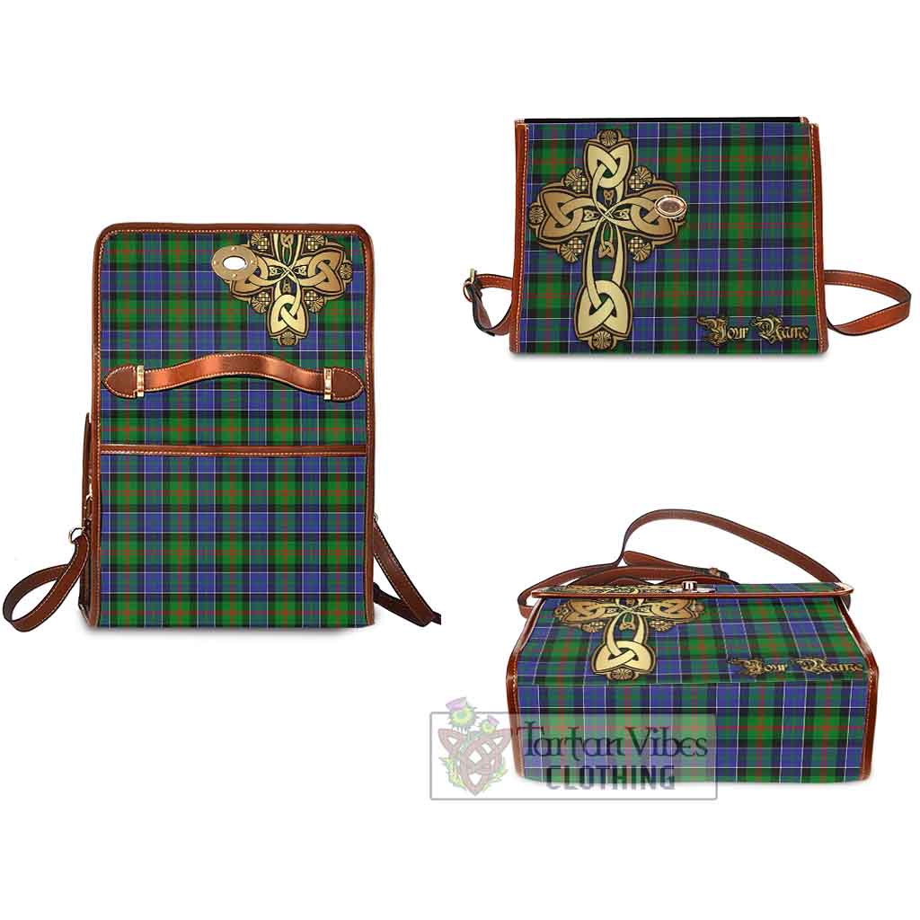 Tartan Vibes Clothing Paterson Tartan Waterproof Canvas Bag Golden Thistle Celtic Cross Style