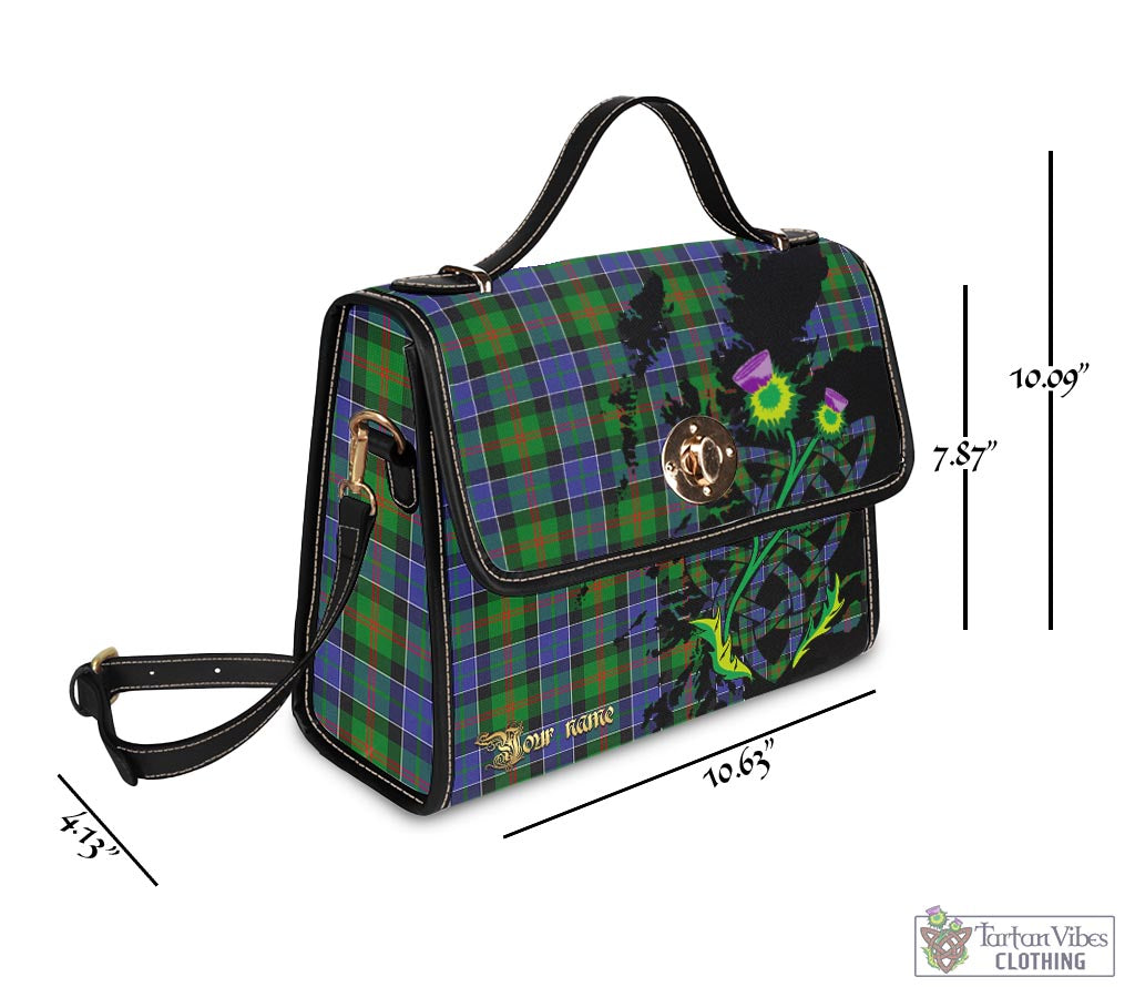 Tartan Vibes Clothing Paterson Tartan Waterproof Canvas Bag with Scotland Map and Thistle Celtic Accents