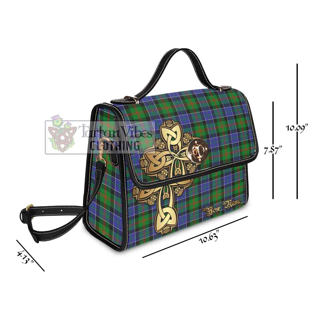 Tartan Vibes Clothing Paterson Tartan Waterproof Canvas Bag Golden Thistle Celtic Cross Style