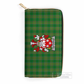 Patterson Irish Clan Tartan Women's Leather Wallet with Coat of Arms One Size 19.7*10.5*3.5 cm - Tartan Vibes Clothing