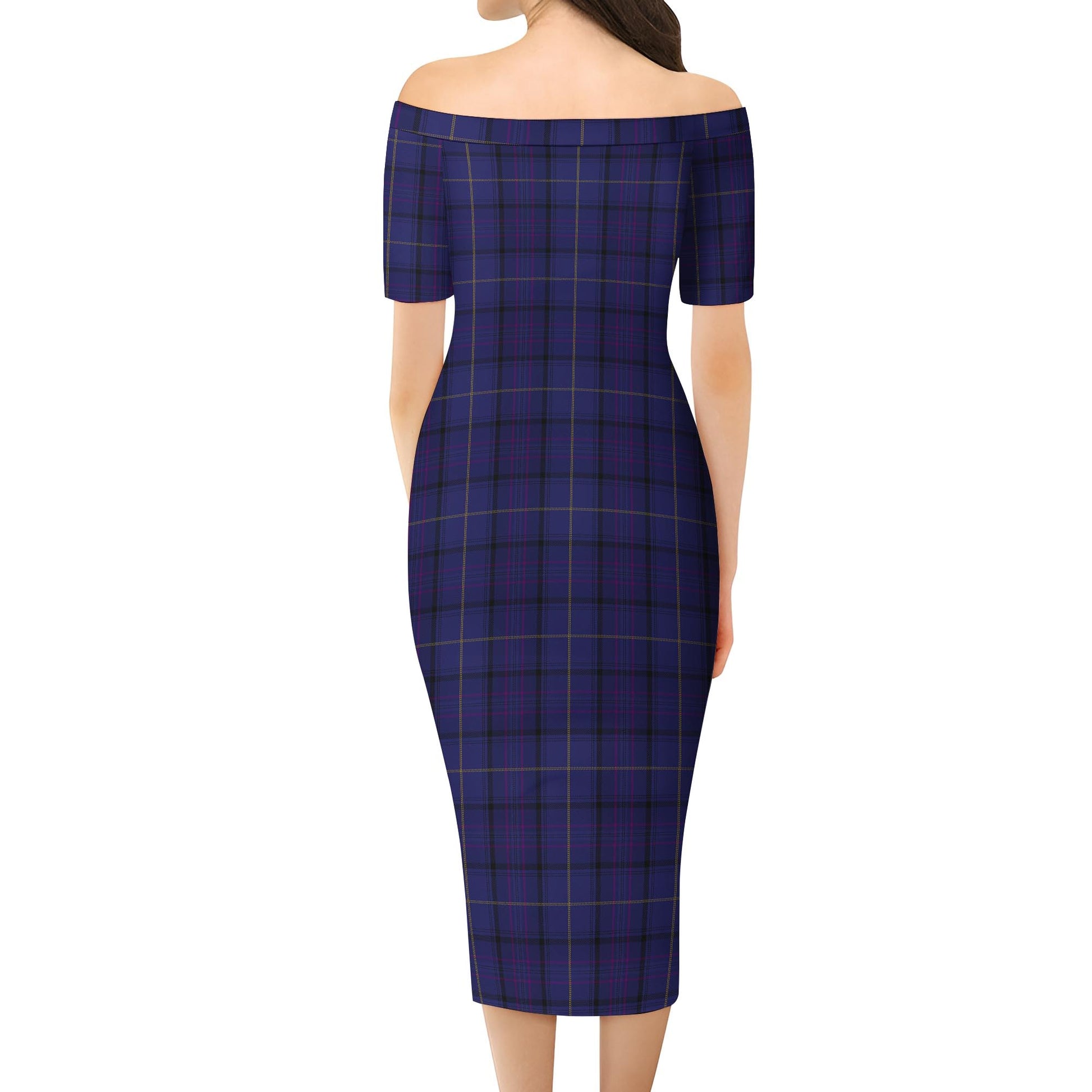 Payne Tartan Off Shoulder Lady Dress - Tartanvibesclothing