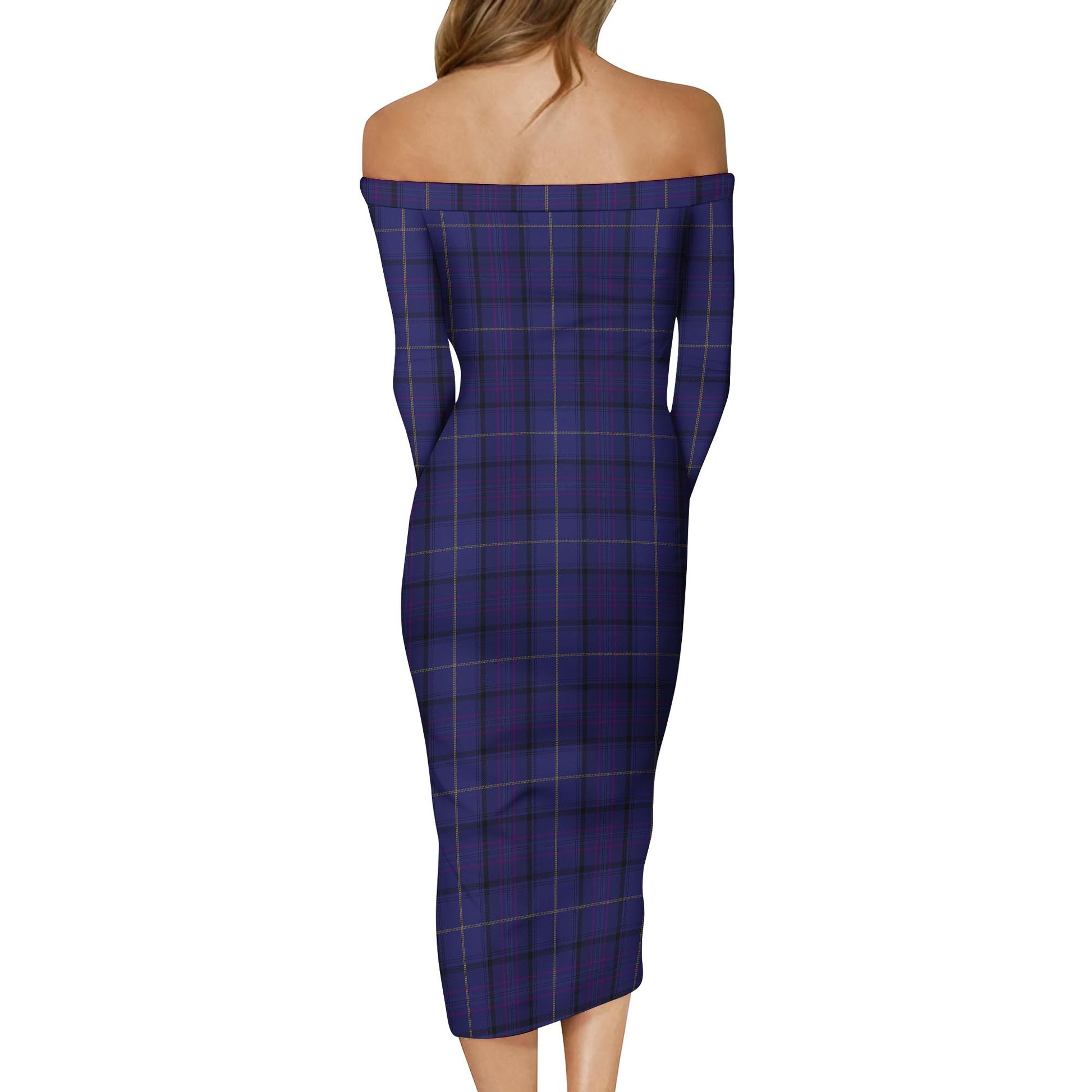 Payne Tartan Off Shoulder Lady Dress - Tartanvibesclothing