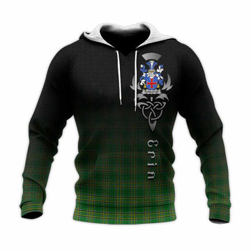 Pendleton Irish Clan Knitted Hoodie with Coat of Arms Erin Go Bragh Celtic Inspired Unisex Knitted Pullover Hoodie - Tartan Vibes Clothing