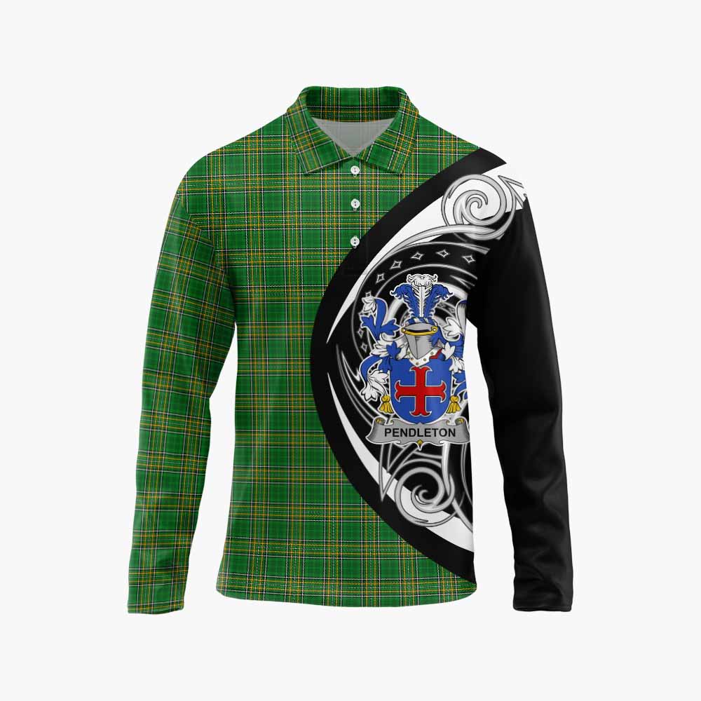 Pendleton Irish Clan Long Sleeve Polo Shirt Celtic Circle Style Unisex - Tartan Vibes Clothing