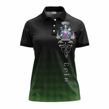 Pendleton Irish Clan Women's Polo Shirt with Coat of Arms Erin Go Bragh Celtic Inspired Women - Tartan Vibes Clothing