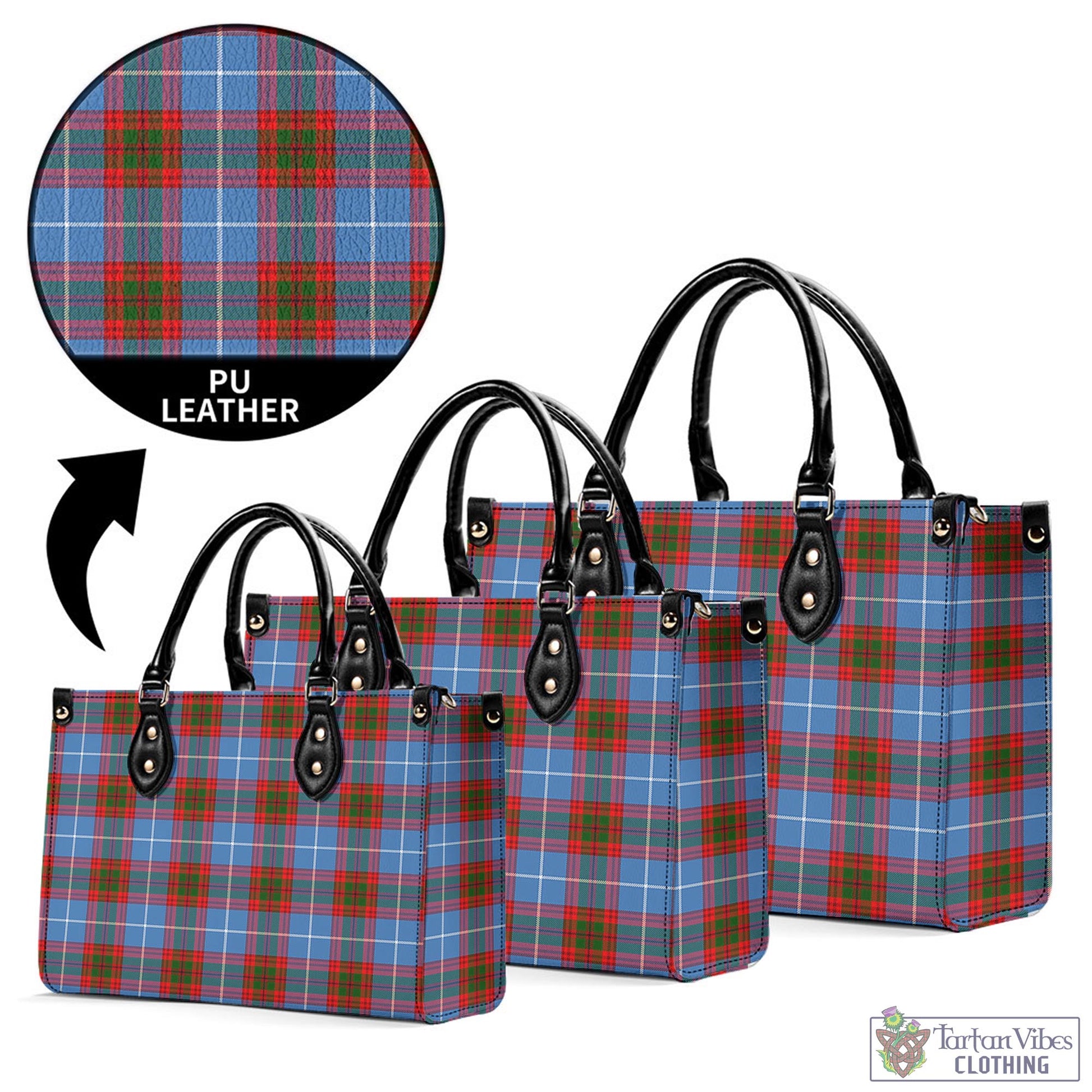 Tartan Vibes Clothing Pennycook Tartan Luxury Leather Handbags