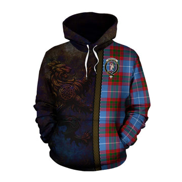 Pennycook Tartan Family Crest Cotton Hoodie Alba Gu Brath Be Brave Lion Ancient Style Pullover Hoodie XS - Tartan Vibes Clothing