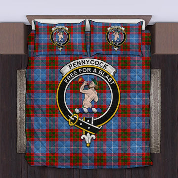 Pennycook Tartan Quilt Bed Set with Family Crest