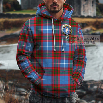 Pennycook Tartan Cotton Hoodie with Family Crest