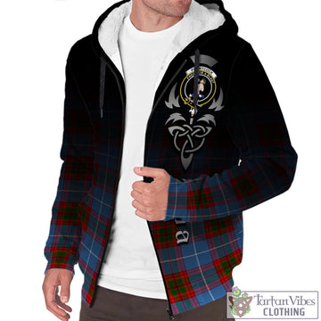 Pennycook Tartan Sherpa Hoodie Featuring Alba Gu Brath Family Crest Celtic Inspired