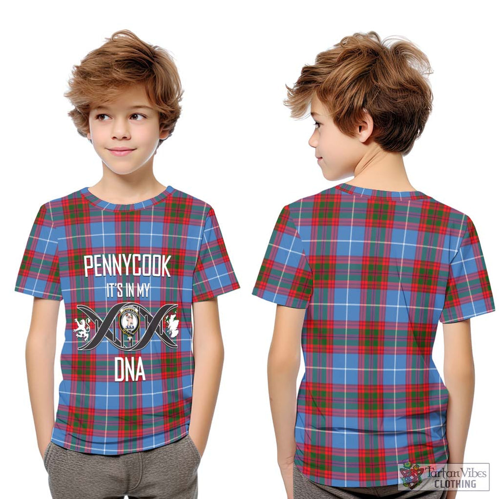 Pennycook Tartan Kid T-Shirt with Family Crest DNA In Me Style Youth XL Size14 - Tartanvibesclothing Shop