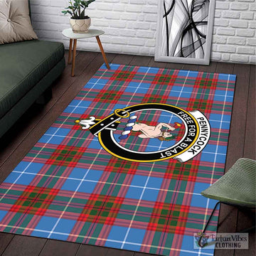 Pennycook Tartan Area Rug with Family Crest