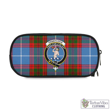 Pennycook Tartan Pen and Pencil Case with Family Crest