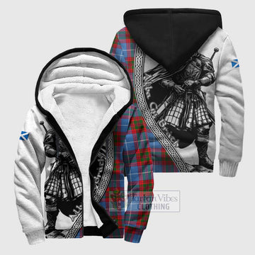 Pennycook Tartan Clan Crest Sherpa Hoodie with Highlander Warrior Celtic Style Unisex S - Tartan Vibes Clothing