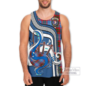 Pennycook Tartan Men's Tank Top with Epic Bagpipe Style