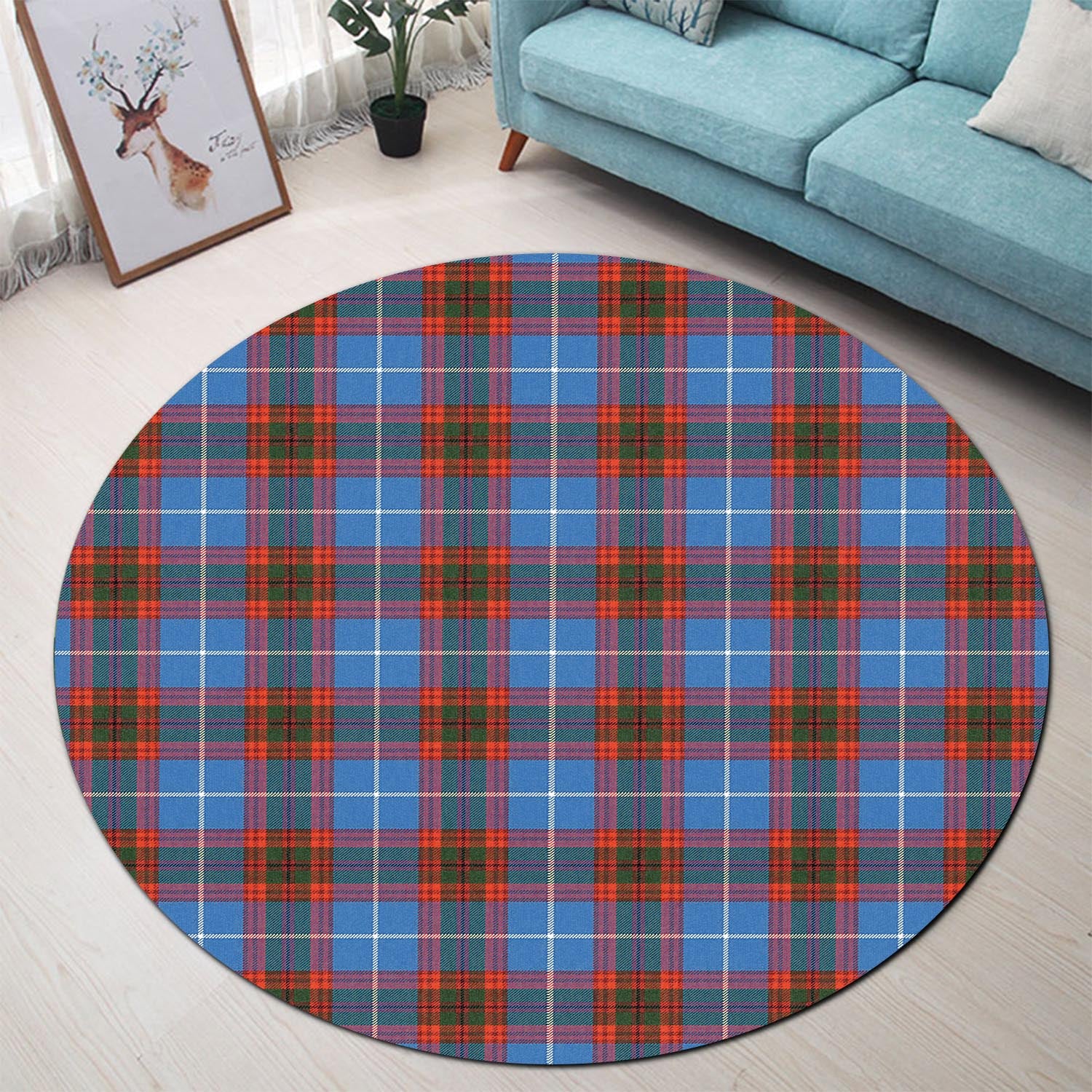 pennycook-tartan-round-rug