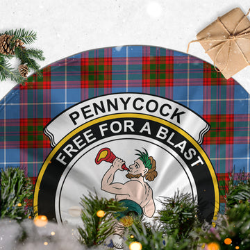 Pennycook Tartan Christmas Tree Skirt with Family Crest