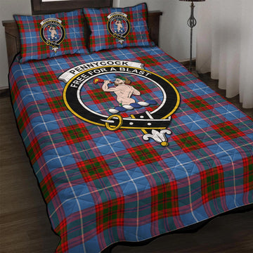 Pennycook Tartan Quilt Bed Set with Family Crest