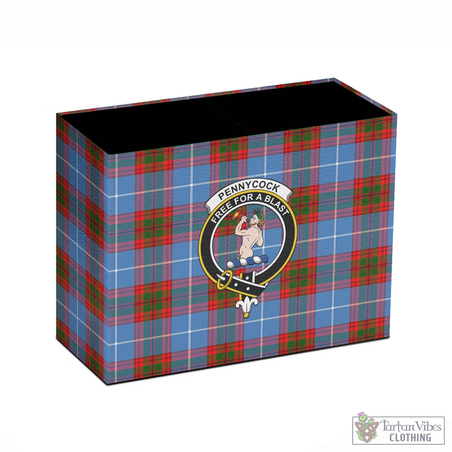 Tartan Vibes Clothing Pennycook Tartan Pen Holder with Family Crest