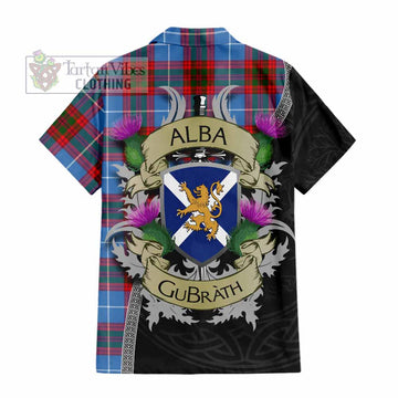 Pennycook Tartan Family Crest Hawaiian Shirt Lion Rampant Royal Thistle Shield Celtic Inspired - Tartan Vibes Clothing