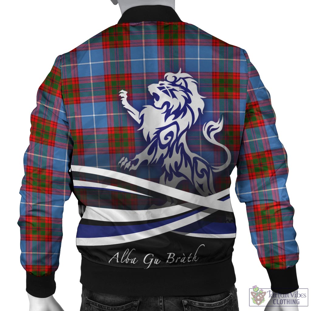 Tartan Vibes Clothing Pennycook Tartan Bomber Jacket with Alba Gu Brath Regal Lion Emblem