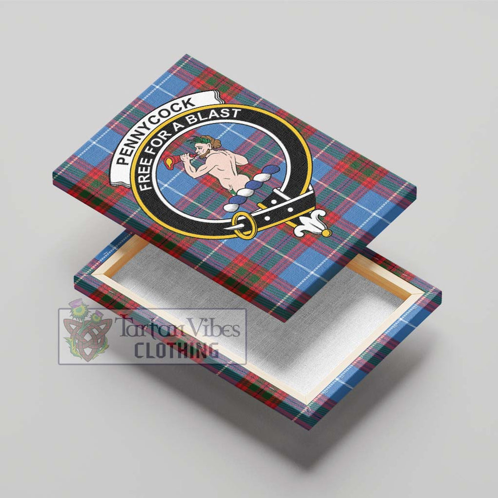 Pennycook Tartan Canvas Print Wall Art with Family Crest - Tartan Vibes Clothing