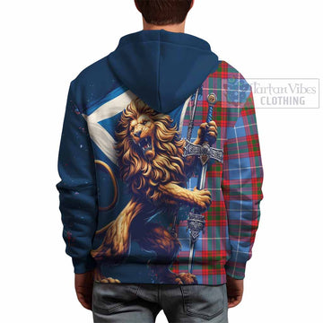 Pennycook Tartan Family Crest Hoodie with Scottish Majestic Lion