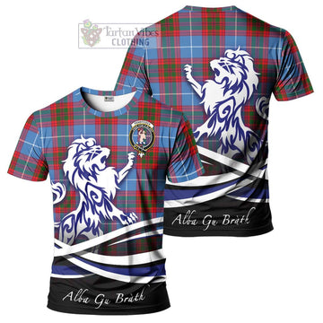 Pennycook Tartan Cotton T-shirt with Alba Gu Brath Regal Lion Emblem