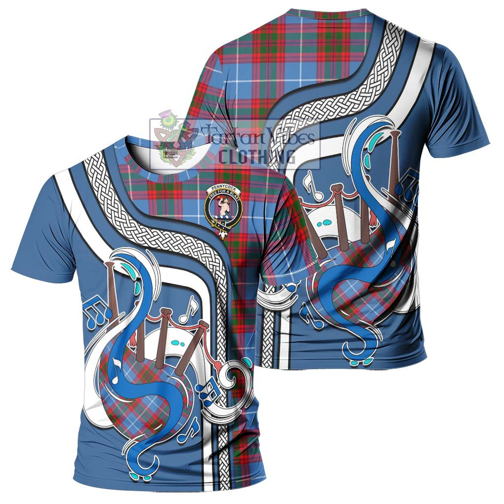 Pennycook Tartan T-Shirt with Epic Bagpipe Style - Tartanvibesclothing Shop