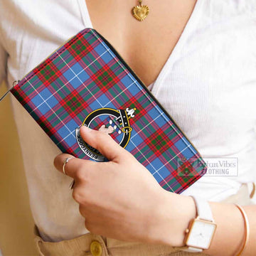 Pennycook Tartan Women's Leather Wallet with Family Crest - Tartan Vibes Clothing