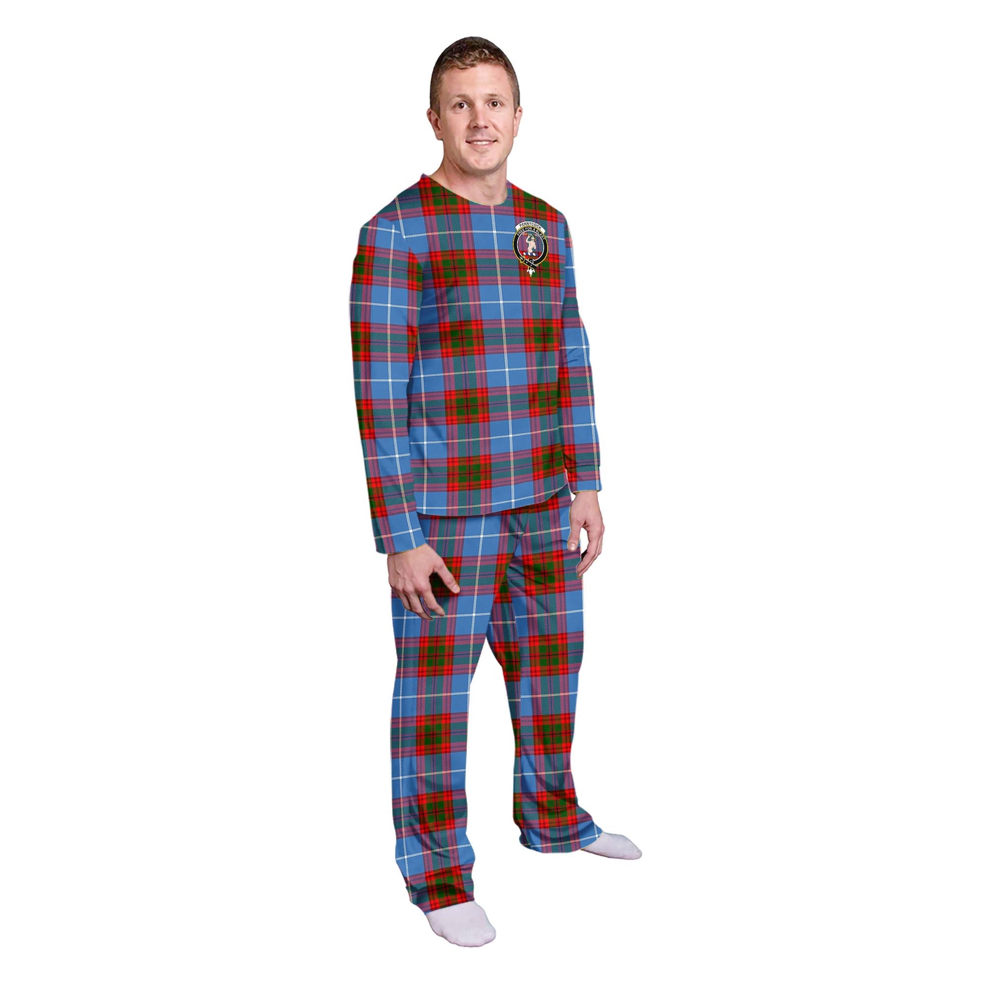 Pennycook Tartan Pajamas Family Set with Family Crest - Tartanvibesclothing