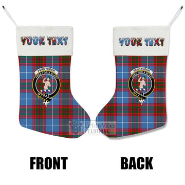 Pennycook Tartan Family Crest Christmas Stocking with Personalized Text