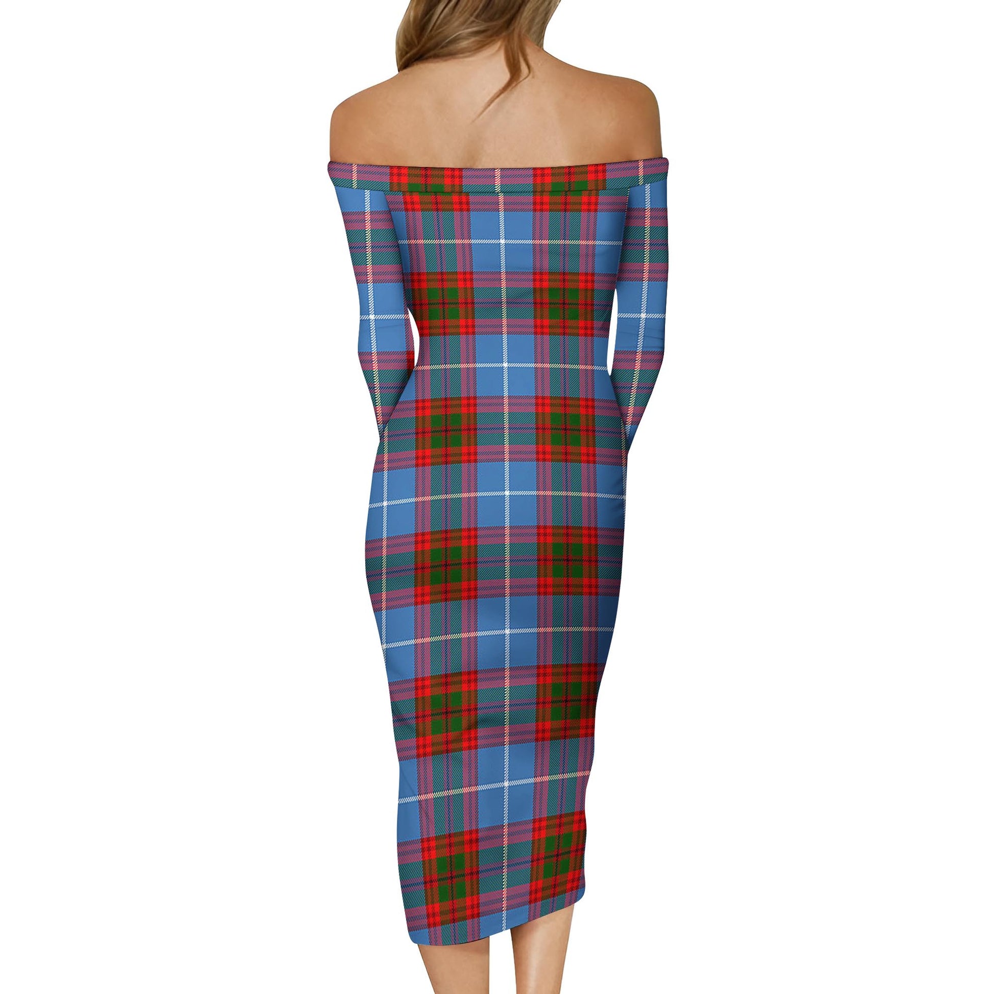 Pennycook Tartan Off Shoulder Lady Dress - Tartanvibesclothing