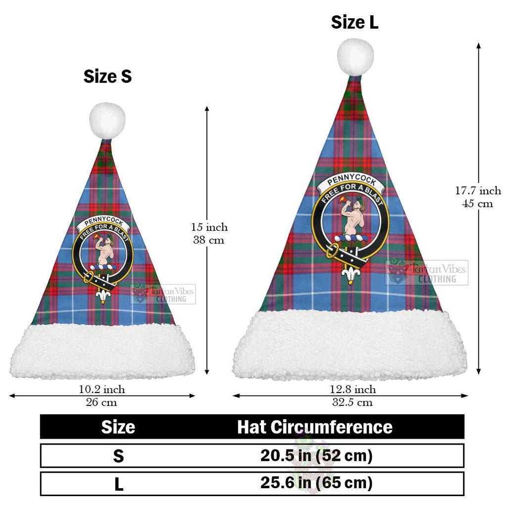 Tartan Vibes Clothing Pennycook Tartan Christmas Santa Hats with Family Crest