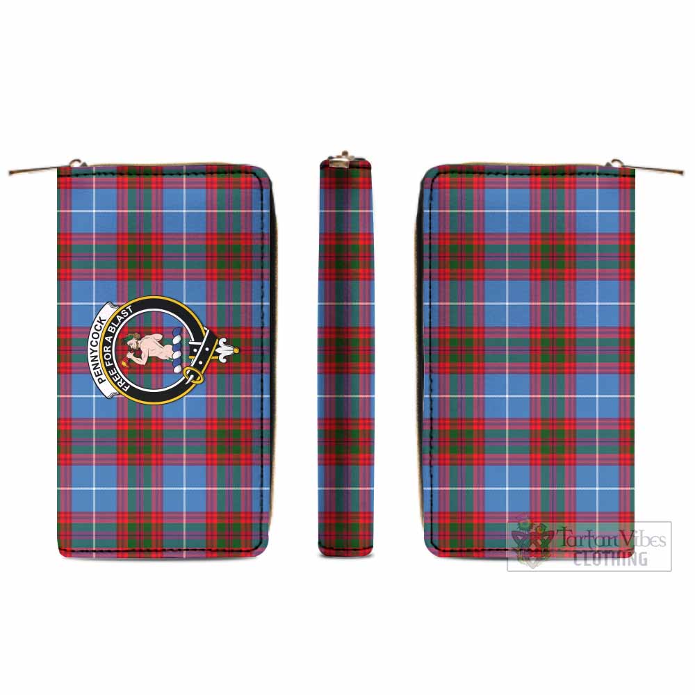 Pennycook Tartan Women's Leather Wallet with Family Crest - Tartan Vibes Clothing