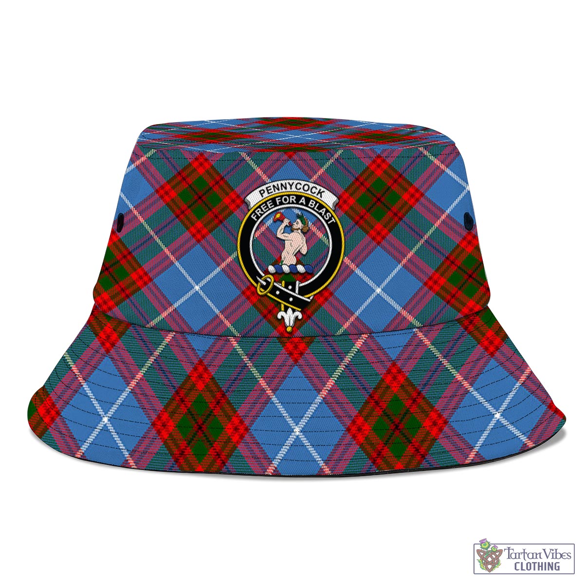 Tartan Vibes Clothing Pennycook Tartan Bucket Hat with Family Crest