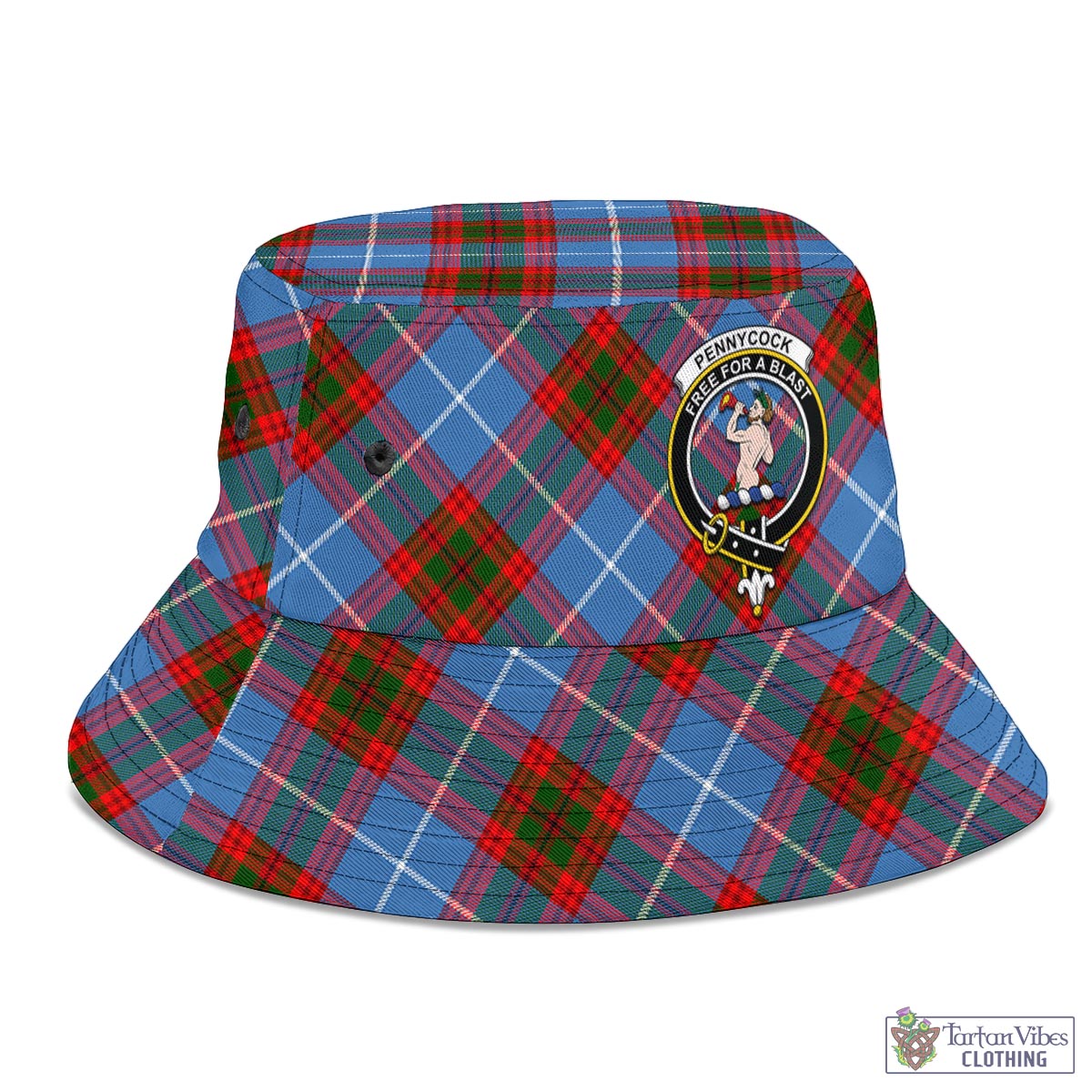 Tartan Vibes Clothing Pennycook Tartan Bucket Hat with Family Crest