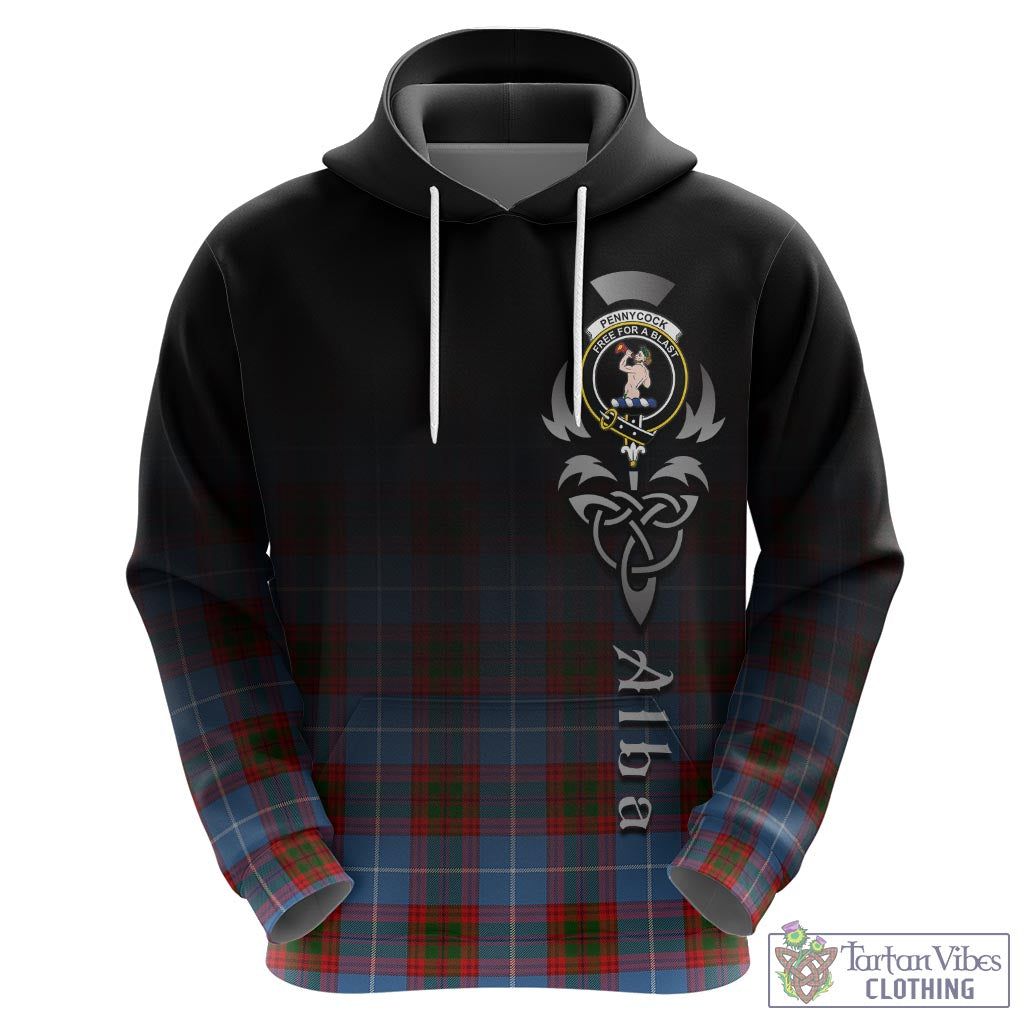 Tartan Vibes Clothing Pennycook Tartan Hoodie Featuring Alba Gu Brath Family Crest Celtic Inspired