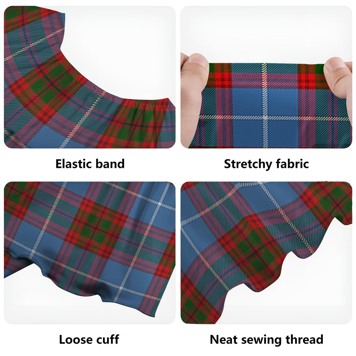 Pennycook Tartan Off Shoulder Long Dress - Tartan Vibes Clothing