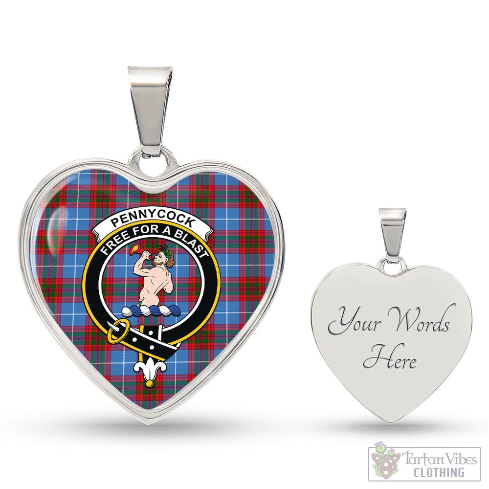 Tartan Vibes Clothing Pennycook Tartan Heart Necklace with Family Crest