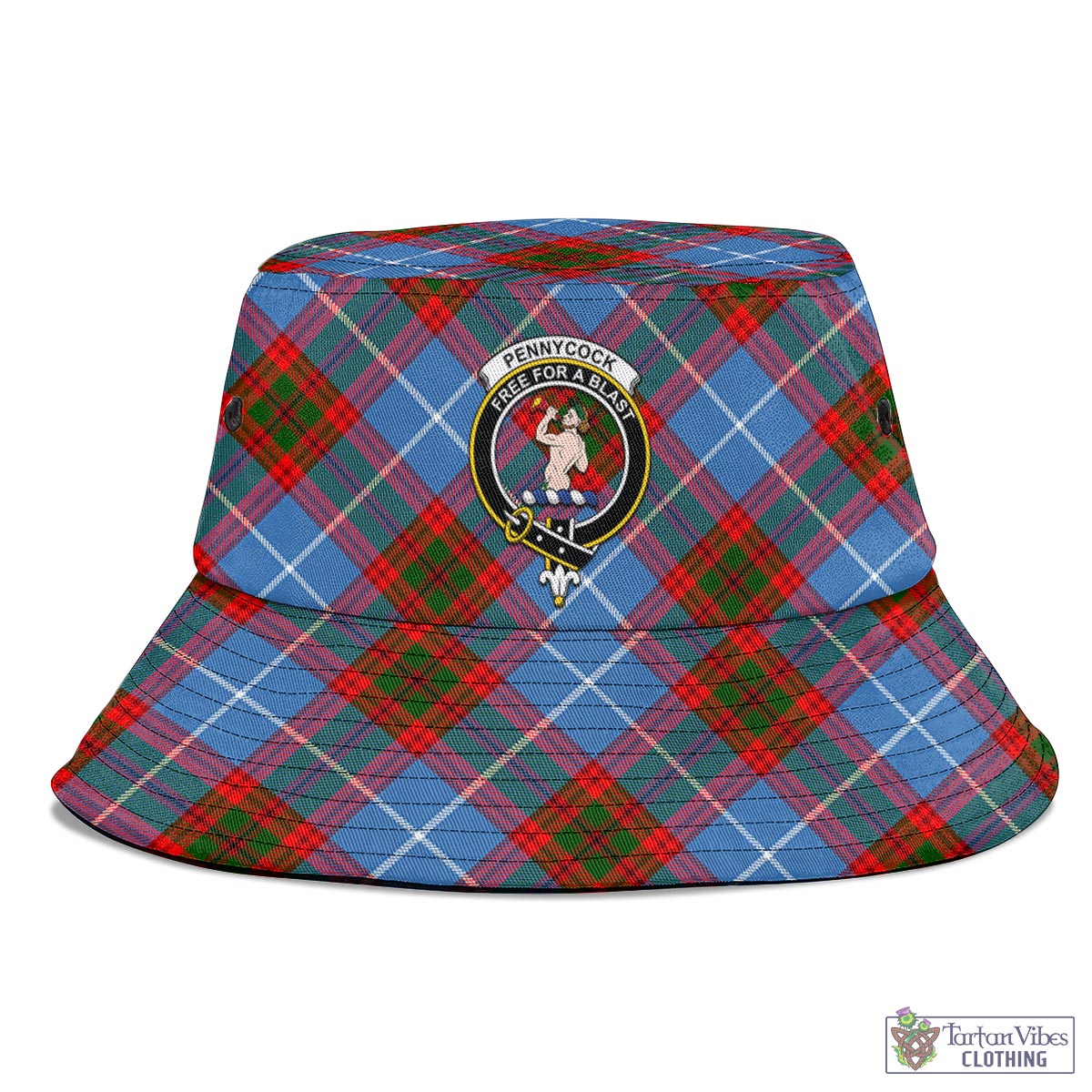 Tartan Vibes Clothing Pennycook Tartan Bucket Hat with Family Crest