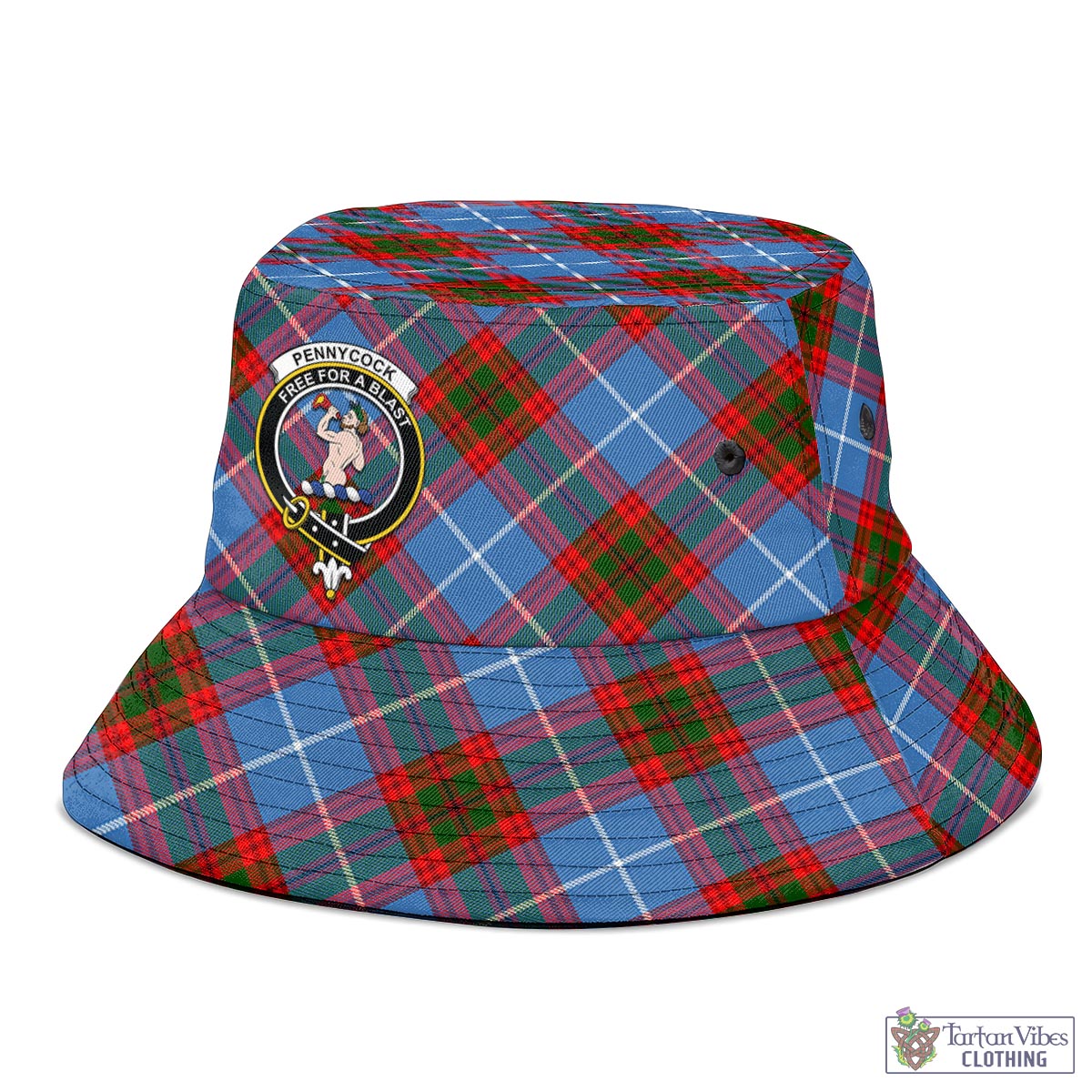 Tartan Vibes Clothing Pennycook Tartan Bucket Hat with Family Crest